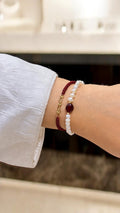 Duo Burgundy en joher hor or 18 carats