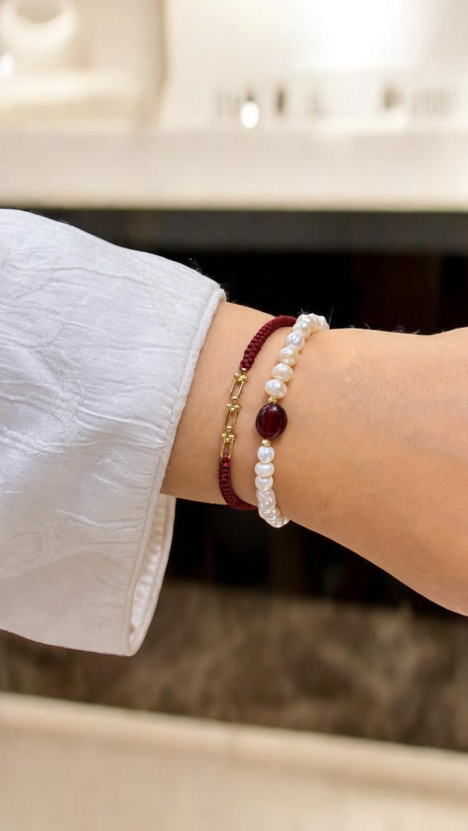 Duo Burgundy en joher hor or 18 carats