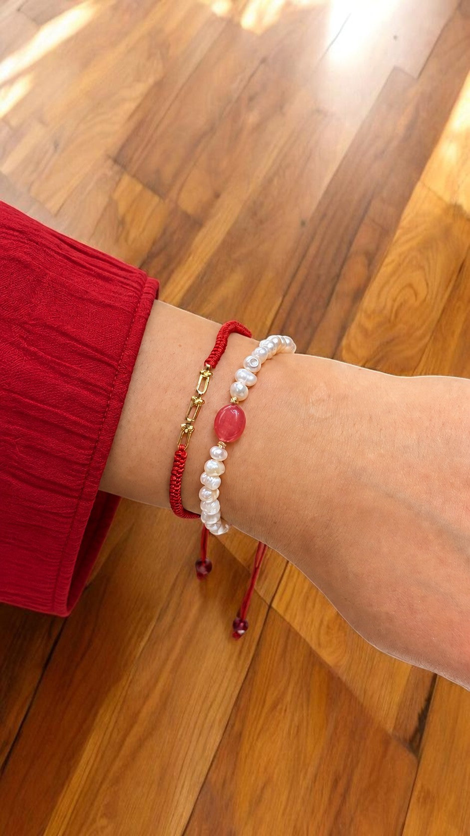Duo rouge en joher hor 18 carats